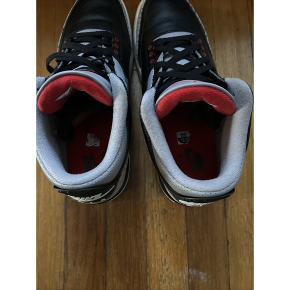 Nike Air Jordan 3 Retro OG Black Cement Leather Sneaker DN3707-010 Men 10.5 - Picture 9 of 9